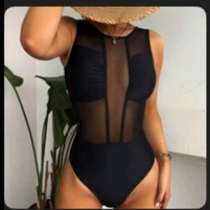 Elegant One piece Mesh Swimsuit